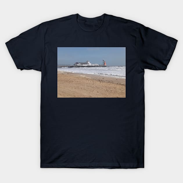 Bournemouth Pier, Storm Nelson, March 2024 T-Shirt by RedHillDigital